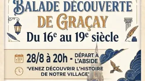 Balade découverte de Graçay du 16e au 19e siècle